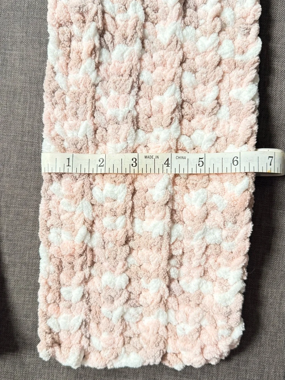 Soft Multi-Color Pink Plush Crocheted Scarf - Handmade with Love Brand New